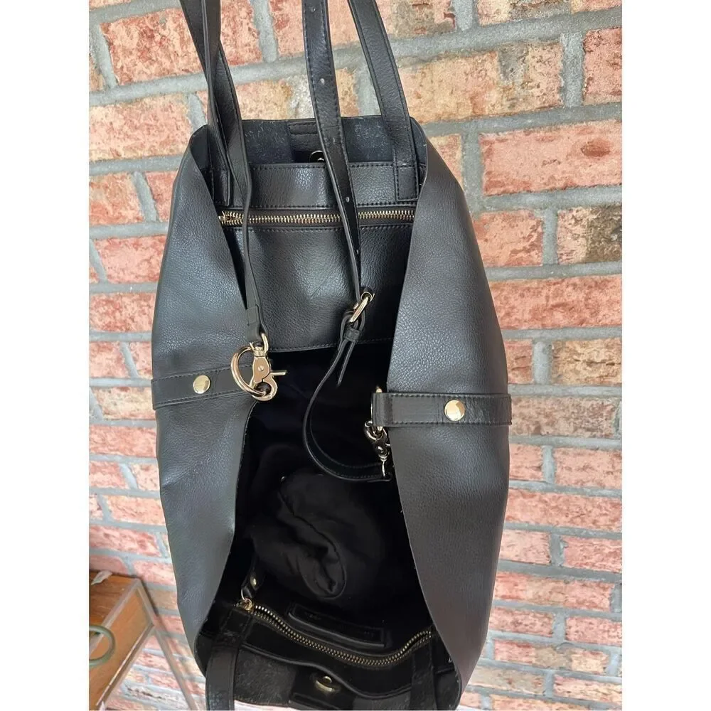 Monserat De Lucca Women's Leather Shoulder Bag Black